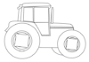 Färgläggning av traktorn