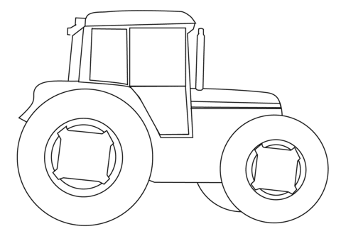 tracteur de coloriage