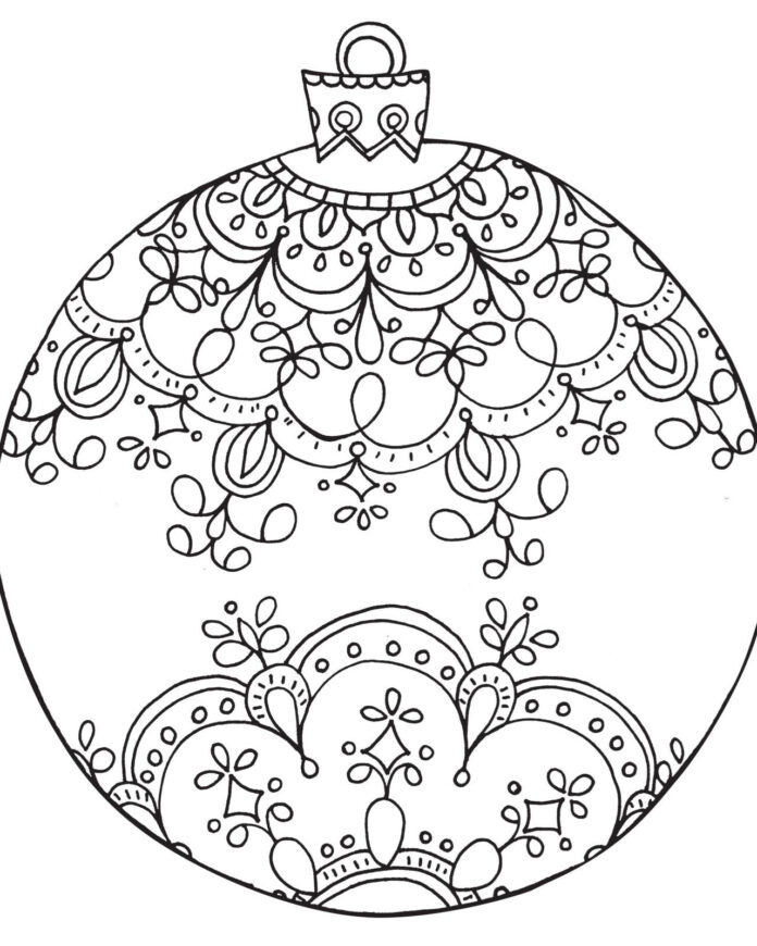 Image à imprimer d'une boule de sapin de Noël
