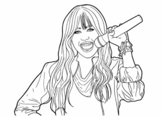 free online hannah montana coloring pages