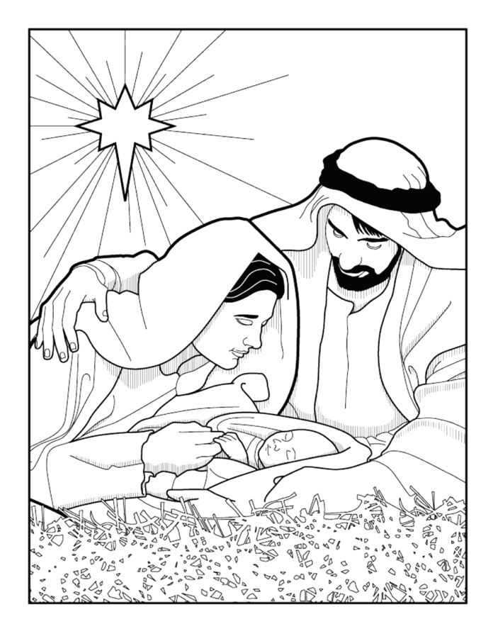 Ježíš a Marie obrázek k vytisknutí
