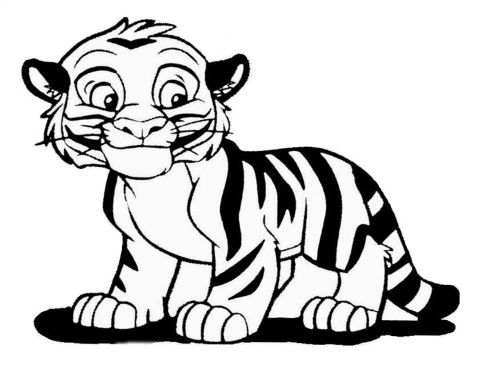 tiger coloring book printable picture