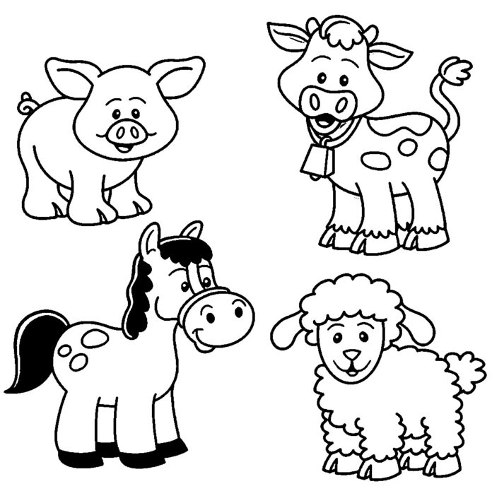 Coloring Book Animals to color printable and online