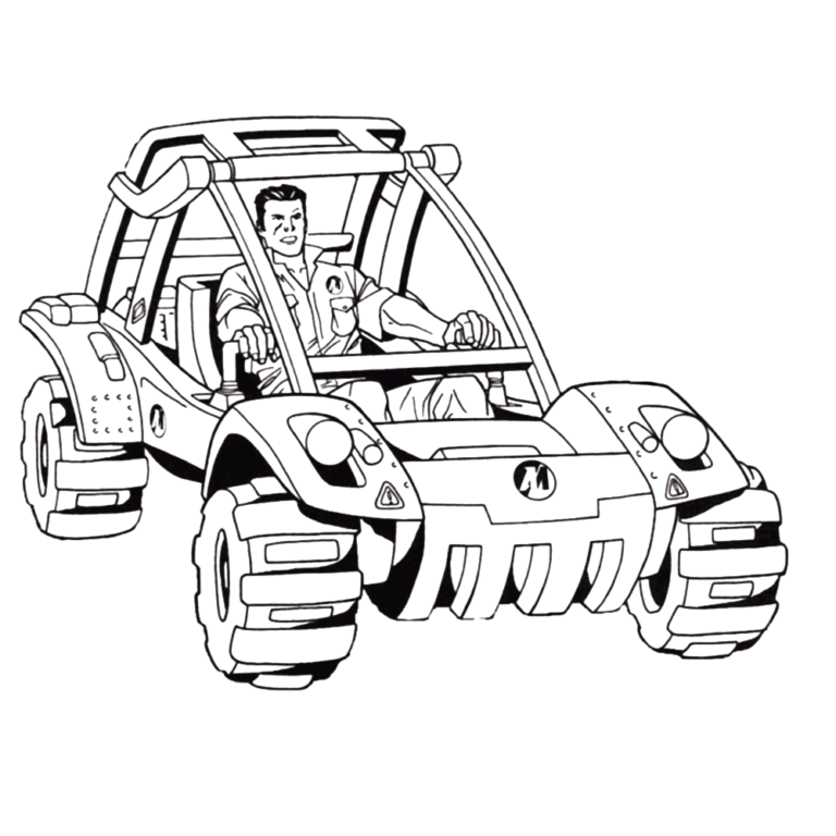 Livre De Coloriage Action Man In The Car Imprimer Et Mettre En Ligne