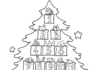 Albero di Natale con foto del calendario dell'avvento da stampare