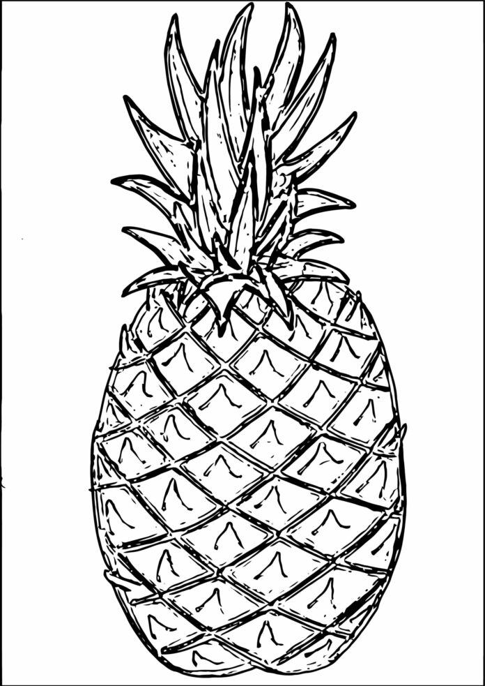 Ananas som kan skrivas ut bild