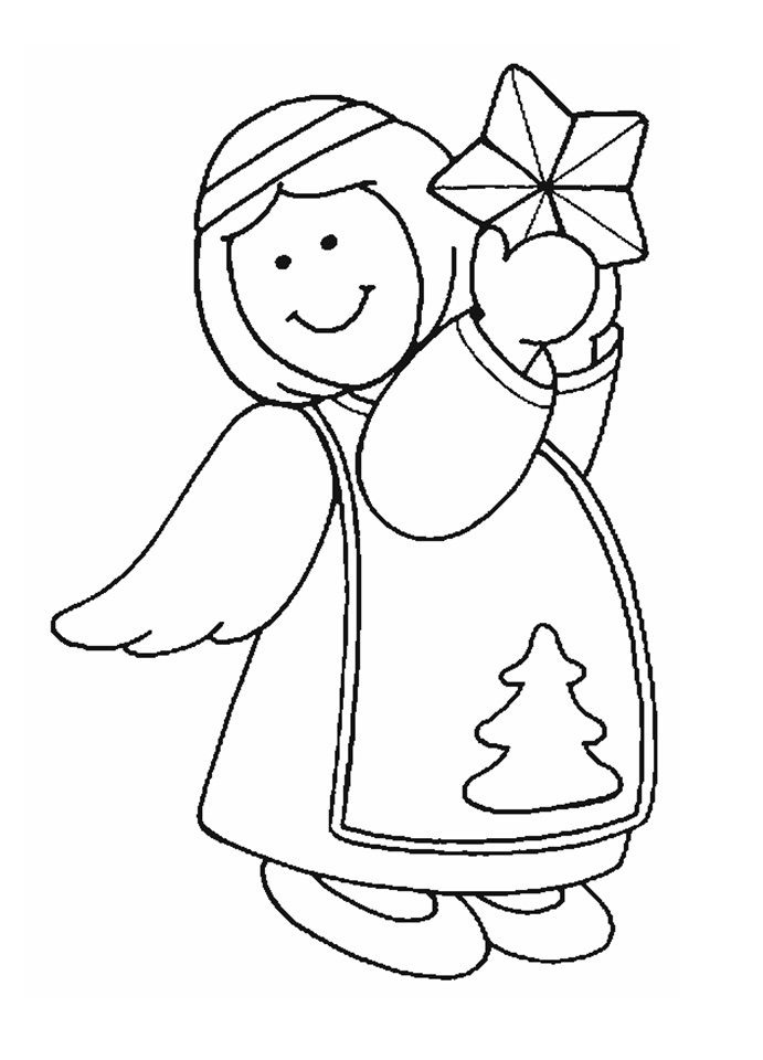 angel with a star picture to print