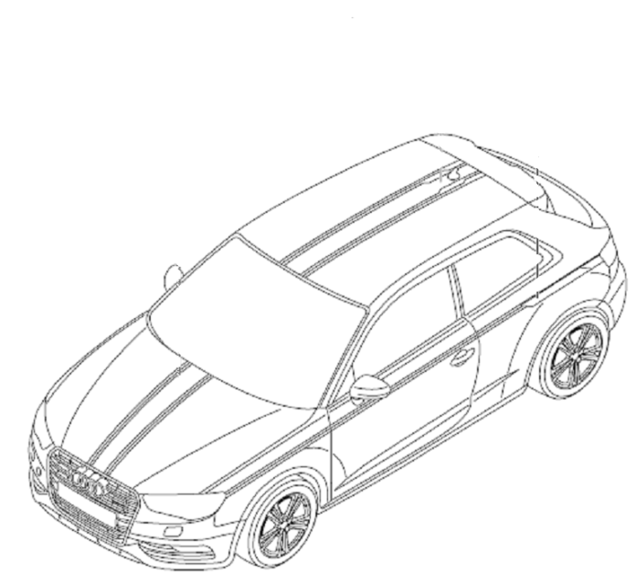 Audi a3 obrázok na vytlačenie