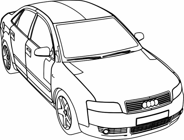Audi a4 obrázok na vytlačenie