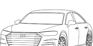 Audi a8 bild som kan skrivas ut