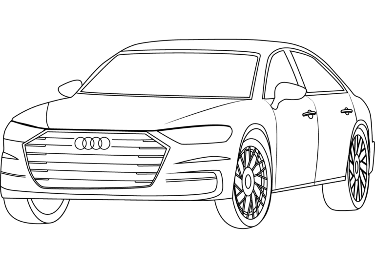 Audi A8 coloring book to print and online