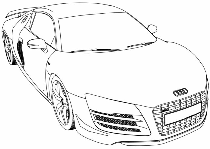 Audi r8 obrázok na vytlačenie