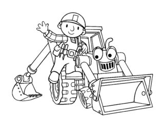 bob the builder and excavator printable picture
