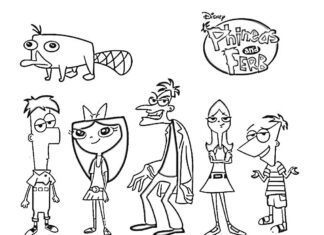 fineasz and ferb heroes picture to print