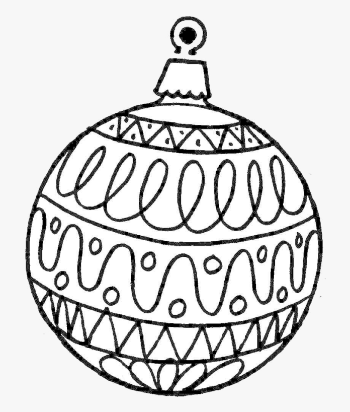bauble with patterns picture to print