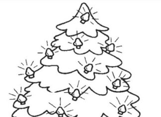 Luci dell'albero di Natale immagine stampabile
