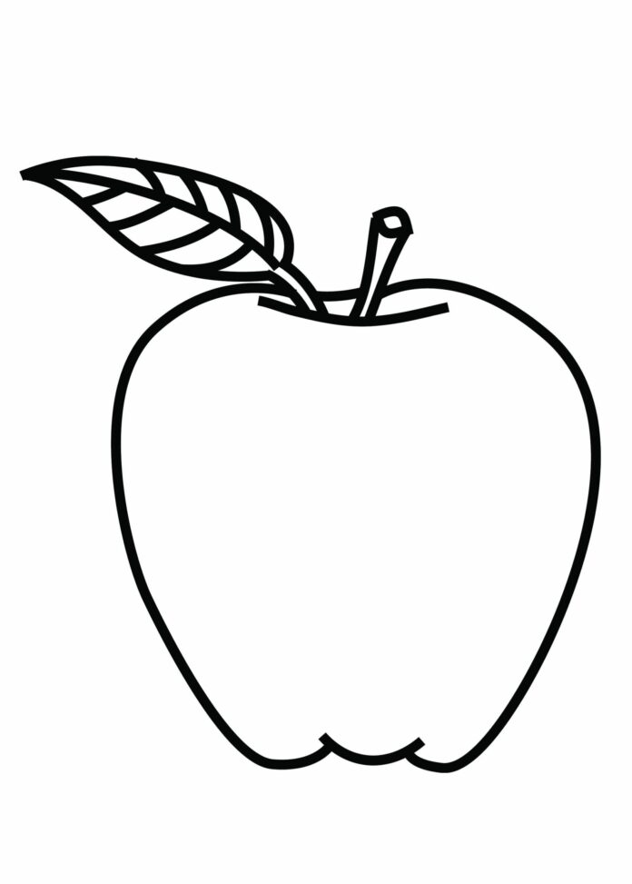 červené jablko obrázek k vytištění