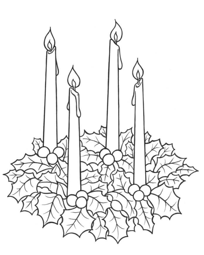 large advent wreath printable picture