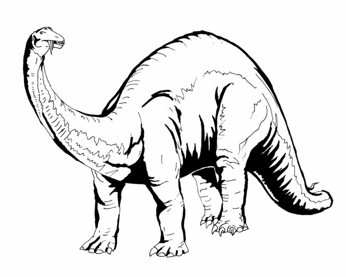 Libro para colorear de dinosaurios gruesos para imprimir y en línea
