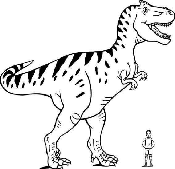 Imagem gigante de dinossauro para imprimir