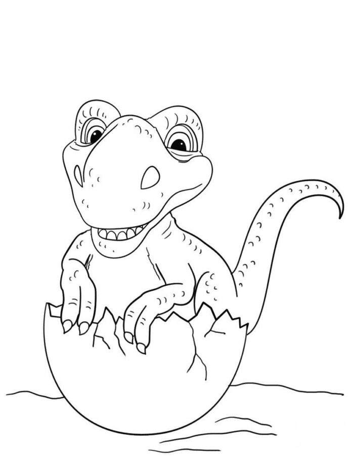 Nacimiento de una imagen de dinosaurio para imprimir