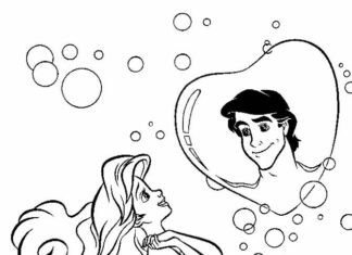 A Pequena Sereia Ariel e Eric imagem para imprimir