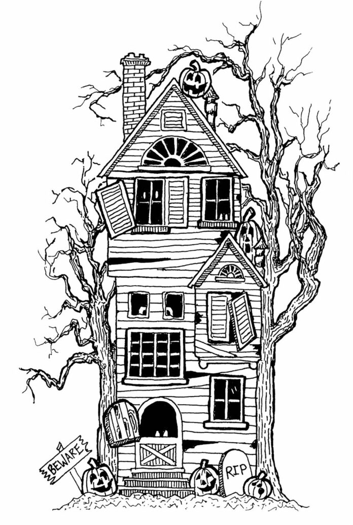 ghost house printable picture