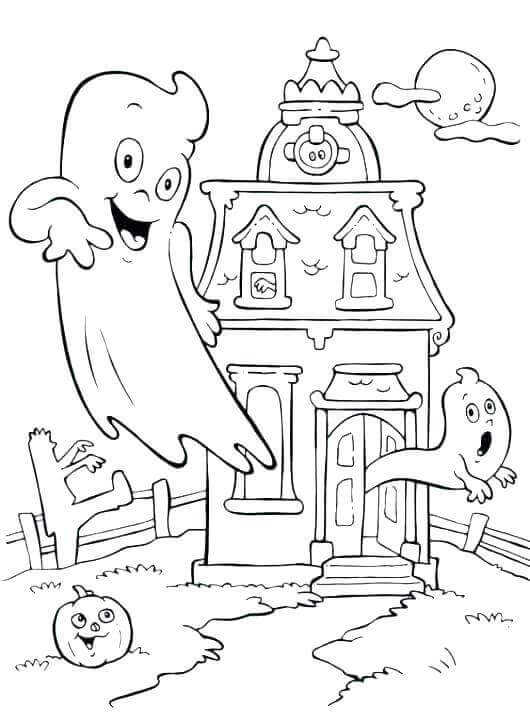 Den spöklika hytten - bild att skriva ut