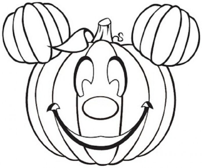 Mickey Mouse tekvica obrázok na vytlačenie