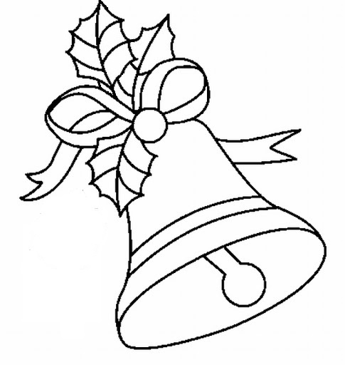 Large Christmas bell printable picture