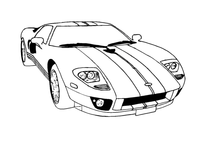 ford gt printable picture