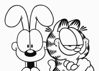 Garfield obrázok na vytlačenie