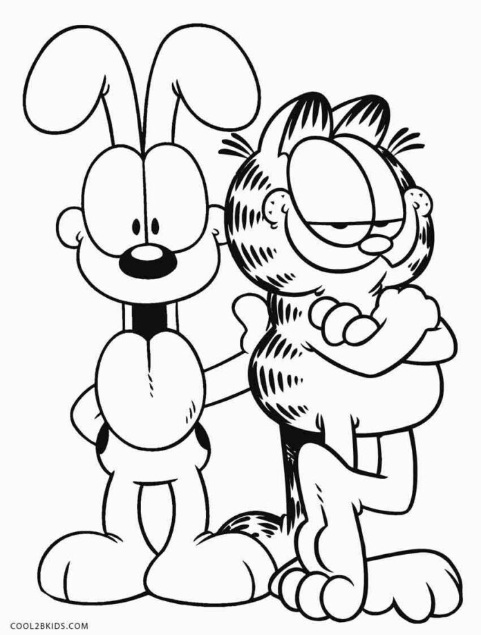 Garfield obrázek k vytisknutí