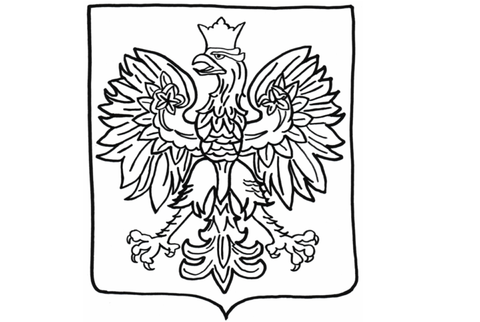 Znak Poľska obrázok na tlač
