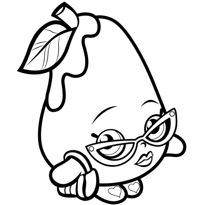 fairy pear with glasses picture to print