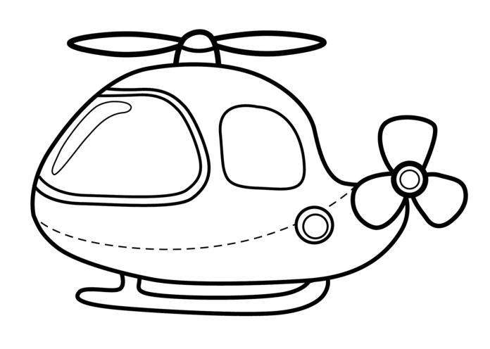 vrtuľník pre deti obrázok na vytlačenie