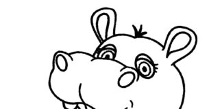 hippopotame pour enfants image à imprimer