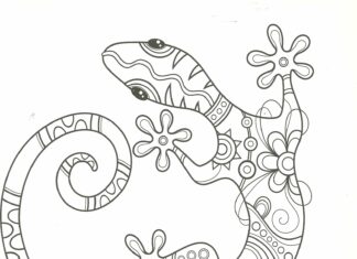 lizard pattern picture printable