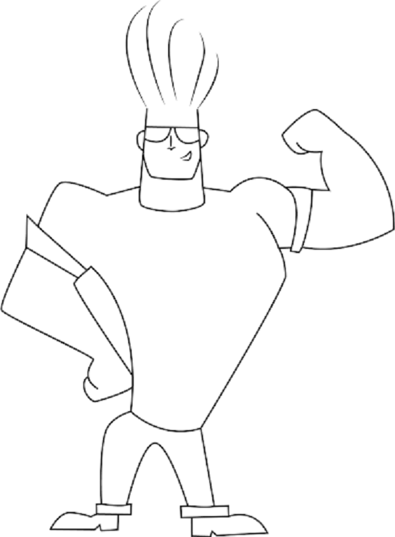 johnny bravo at the gym printable picture