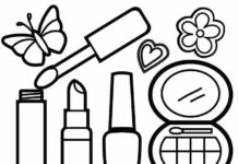 Cosmetics for girls printable picture