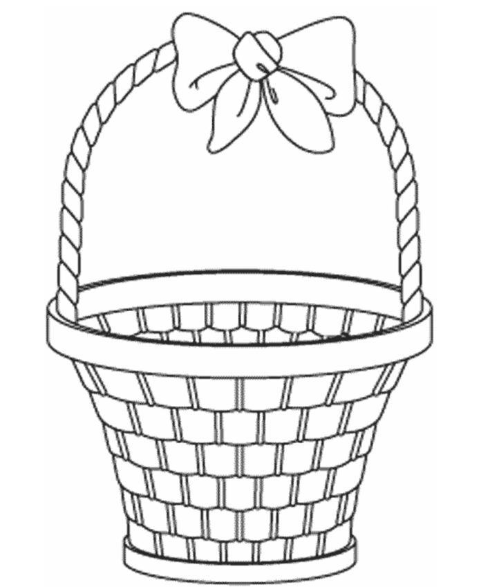 image imprimable du panier de Pâques