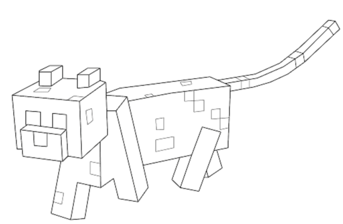 minecraft mačka obrázok na vytlačenie