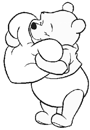 Winnie the Pooh verliebtes Bild zum Ausdrucken