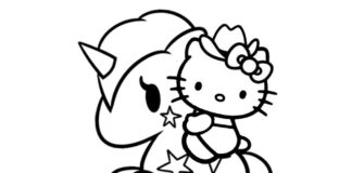 poník a Hello Kitty obrázok na vytlačenie