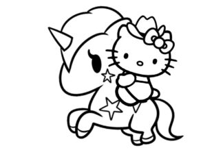pony and hello kitty printable picture