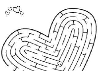 Kärlekens labyrint som kan skrivas ut bild