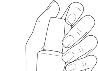 Immagine stampabile di smalto per unghie