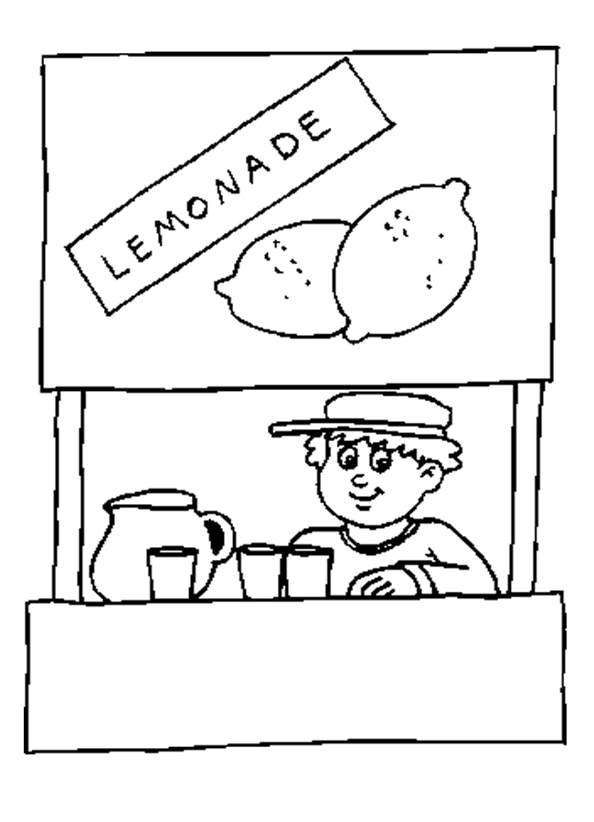 obrázek k vytisknutí pro obchod s limonádami