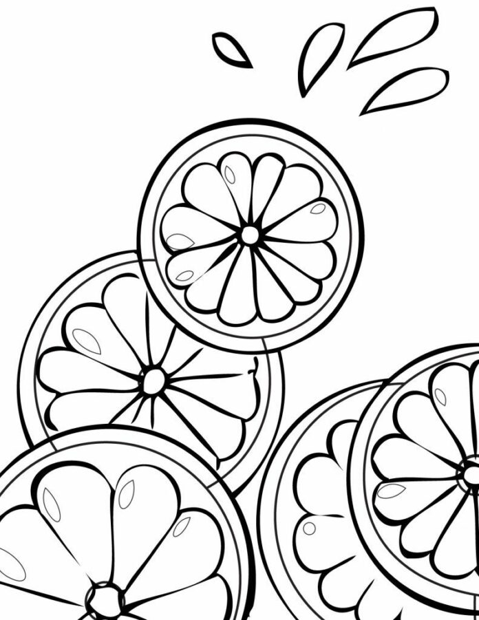 nakrájené citrony obrázek k vytištění