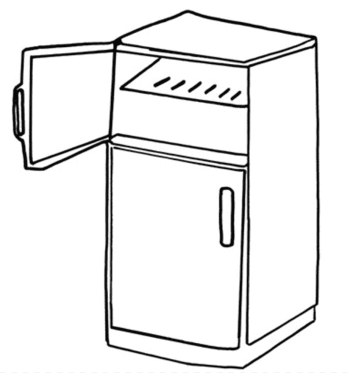 photo du réfrigérateur à imprimer